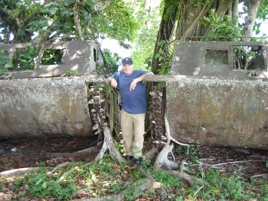 Vic Del Regno in Guadalcanal while retracing his father's wartime footsteps to make his film. (Photo: Vic Del Regno)